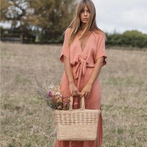 Hazel and folk maxi melody dress (dusty rose)